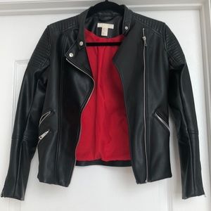 Black leather jacket